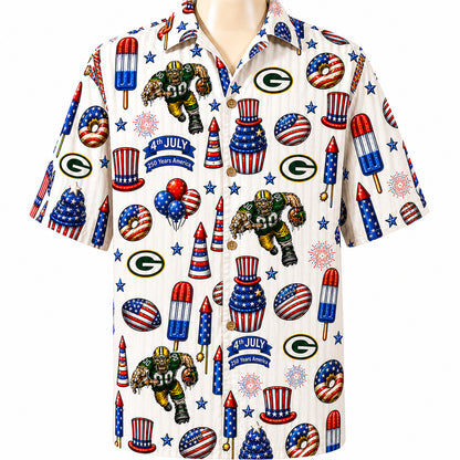 All Football Teams 4th July 250 Years Anniversary America Premium Unisex Hawaiian Shirt For Men and Women