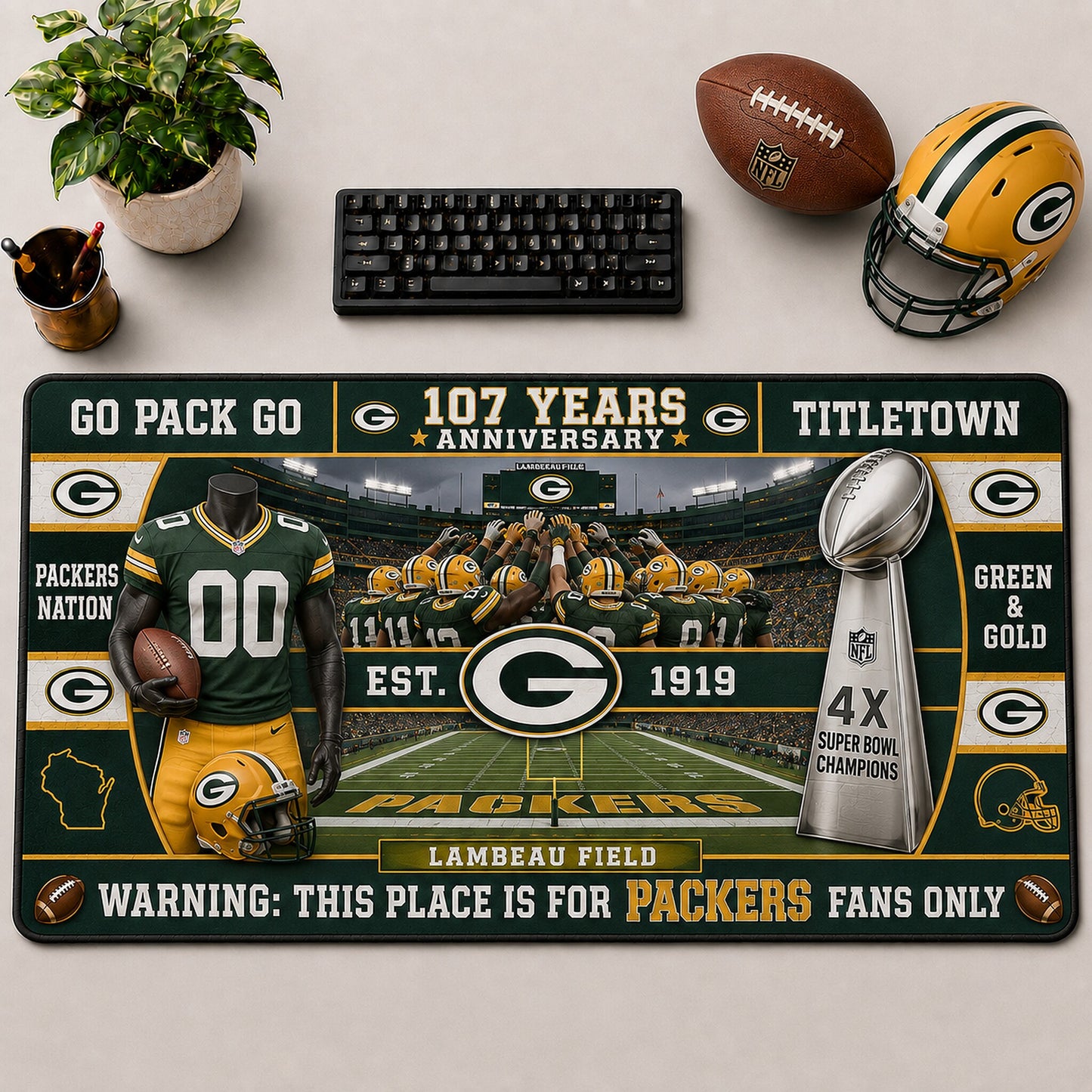 All Football Anniversary For Fans Desk Mat Mouse Pad Plus Size Trending - 5to9vibe