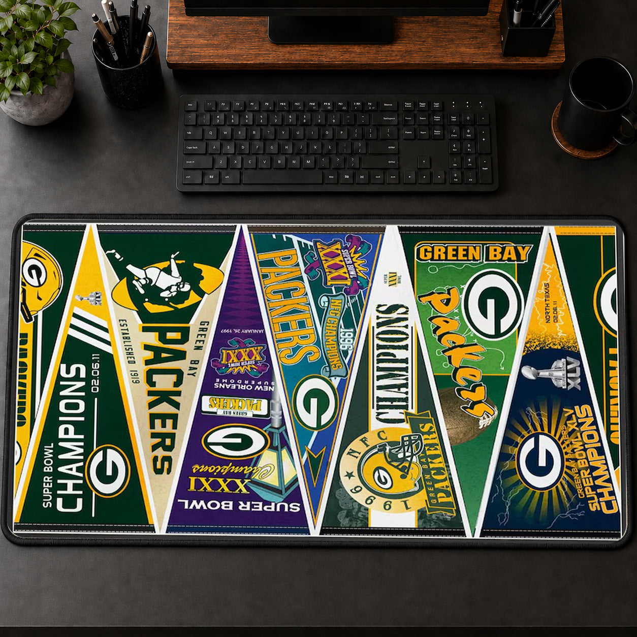 All Football Teams Vintage Anniversary For Fans Desk Mat Mouse Pad Trending - 5to9vibe