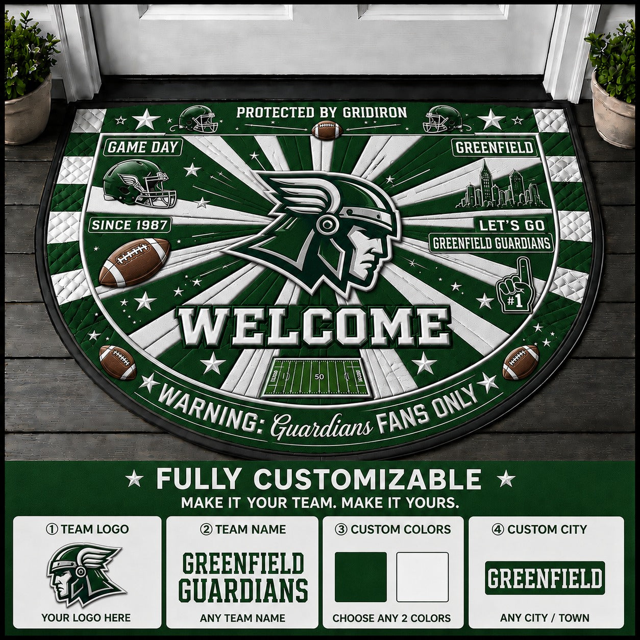 Green / White