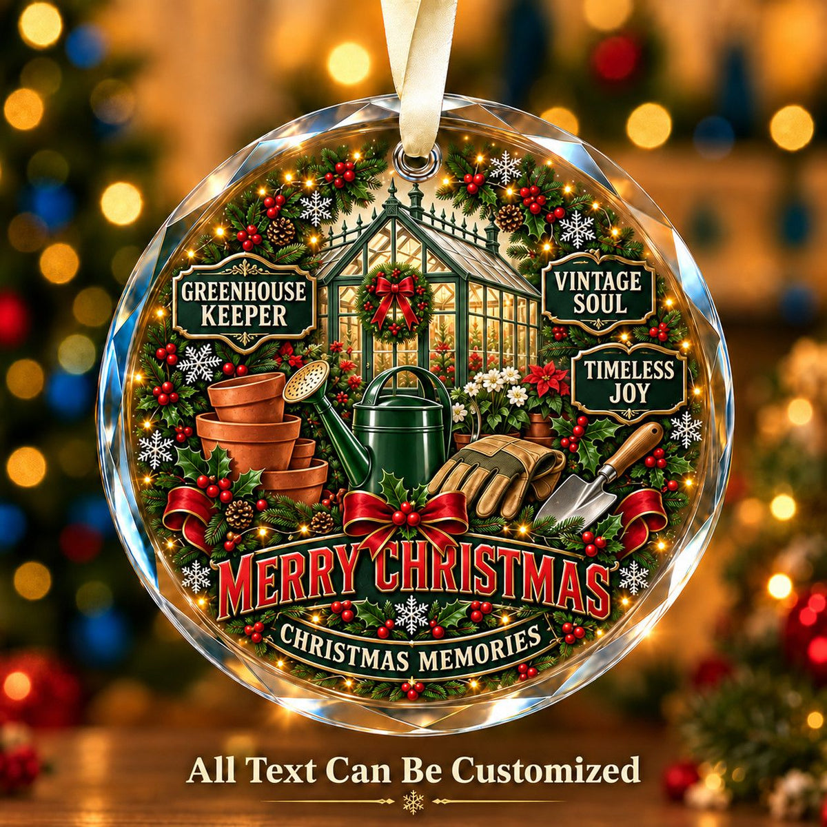 Greenhouse Keeper Personalized Glass Ornament | 5To9Vibe