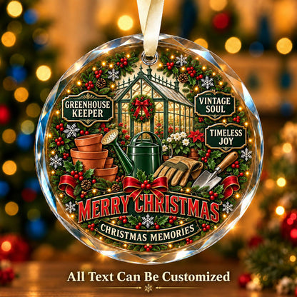 Greenhouse Keeper Personalized Glass Ornament | 5To9Vibe