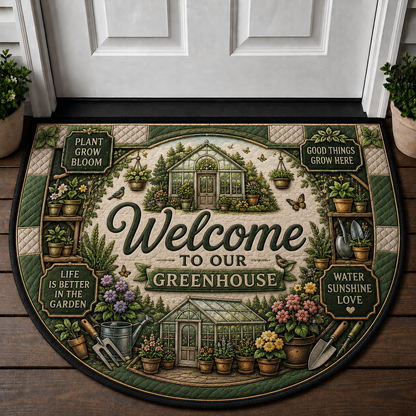 Farm Fresh Locally Grown Welcome Mat - Support Local Farmers Red Truck Doormat - 5to9vibe