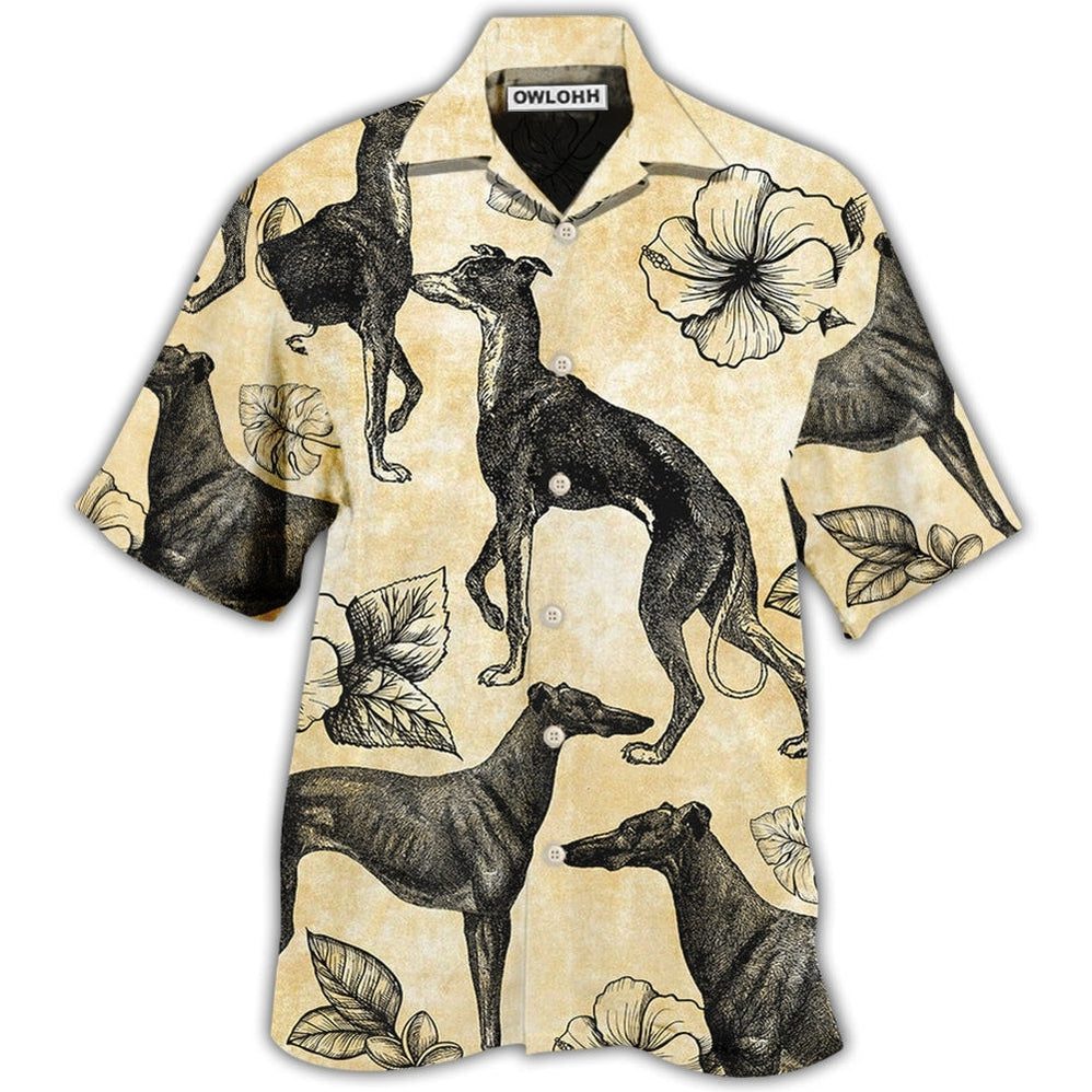 Hawaiian Shirt / Adults / S Greyhound Tropical Floral I Love That - Hawaiian Shirt 