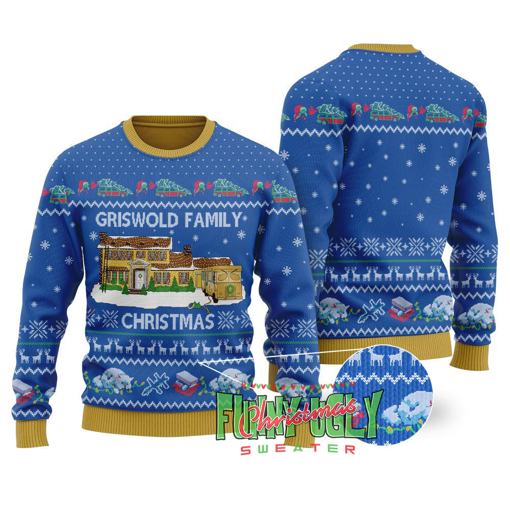 Griswold Family Christmas National Lampoon Sweater Royal