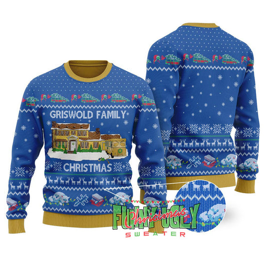 Griswold Family Christmas National Lampoon Sweater Royal
