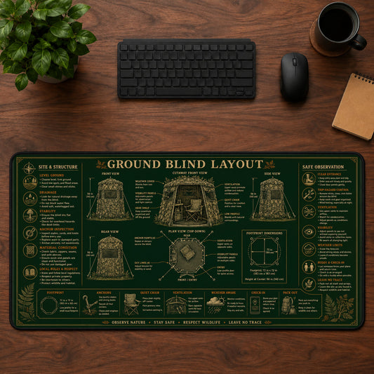 Ground Blind Layout Desk Mat Mouse Pad | 5To9Vibe