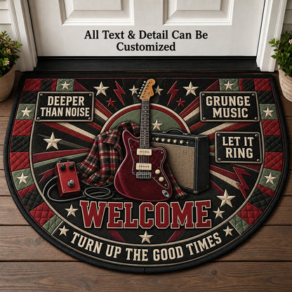 Grunge Music Personalized Half Round Mat | 5To9Vibe