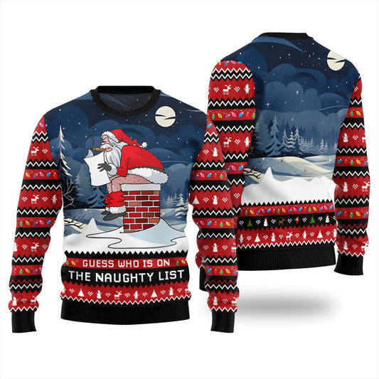 Guess Who On Naughty List Ugly Christmas Sweater