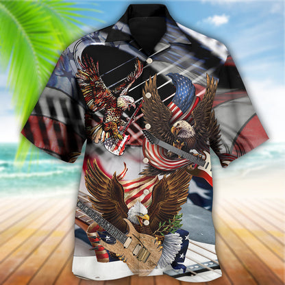Guitar Independence Day Eagle - Hawaiian Shirt 