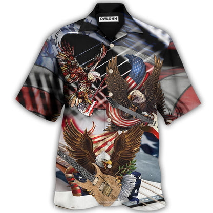 Hawaiian Shirt / Adults / S Guitar Independence Day Eagle - Hawaiian Shirt 