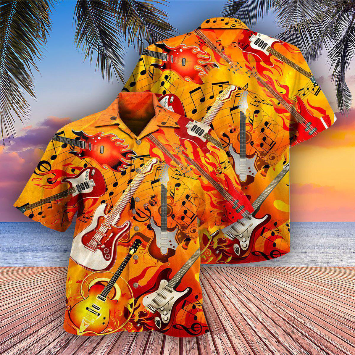 Guitar Is My Life Notes - Hawaiian Shirt 