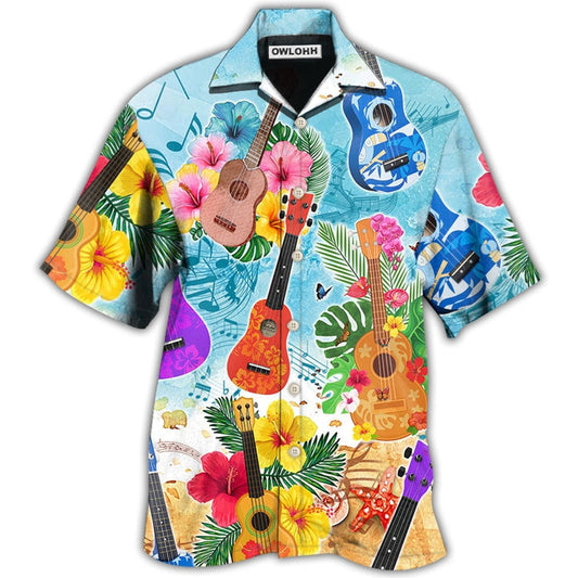 Hawaiian Shirt / Adults / S Guitar Tropical Hawaii Ukulele - Hawaiian Shirt 