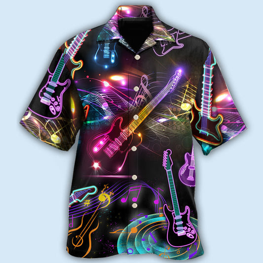 Guitar Neon Amazing Art - Hawaiian Shirt 
