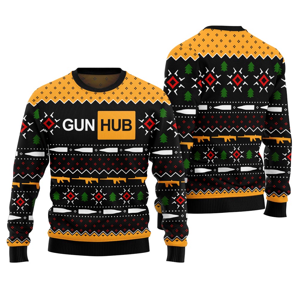 Gun Hub Funny Ugly Christmas Sweater