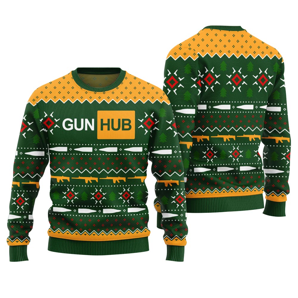Gun Hub Funny Ugly Christmas Sweater