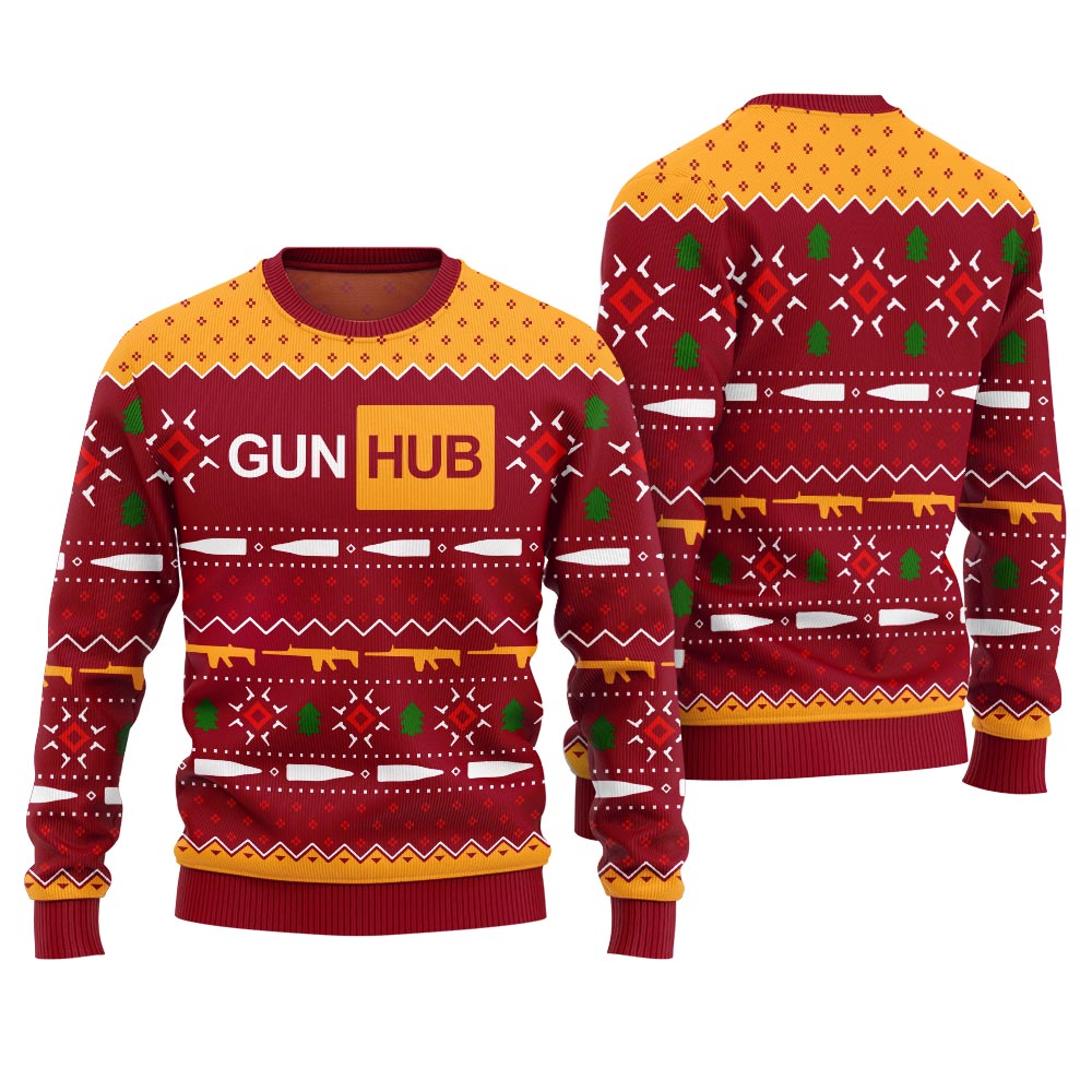 Gun Hub Funny Ugly Christmas Sweater