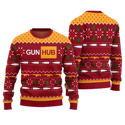 Gun Hub Funny Ugly Christmas Sweater