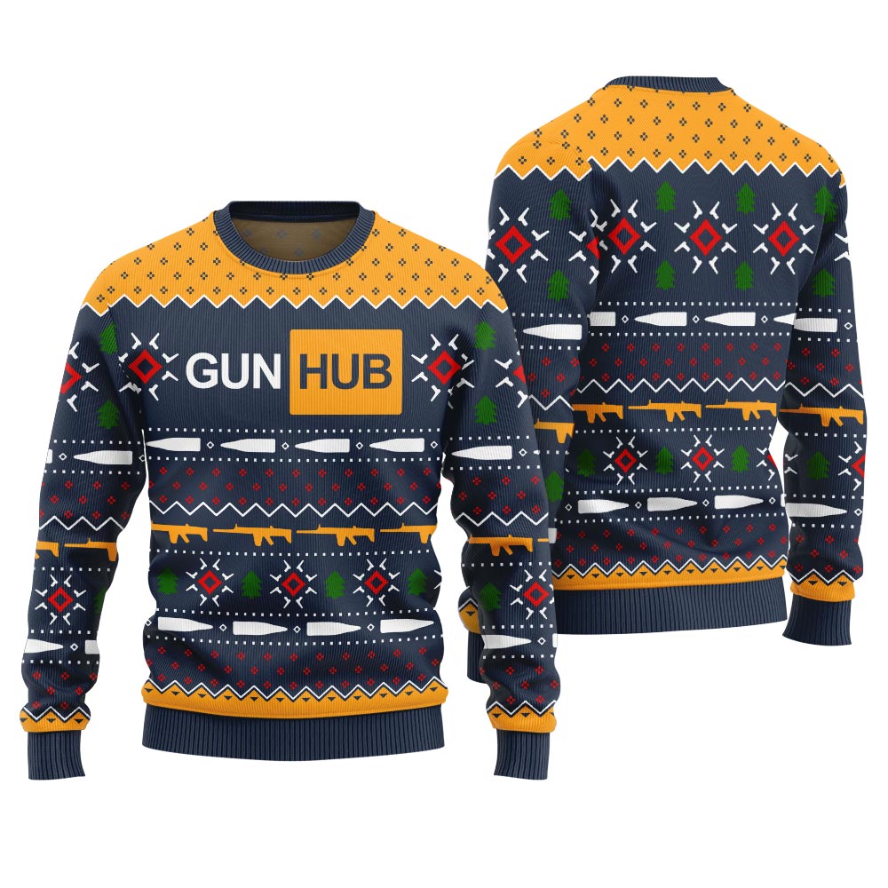 Gun Hub Funny Ugly Christmas Sweater