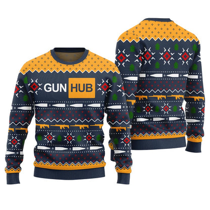 Gun Hub Funny Ugly Christmas Sweater