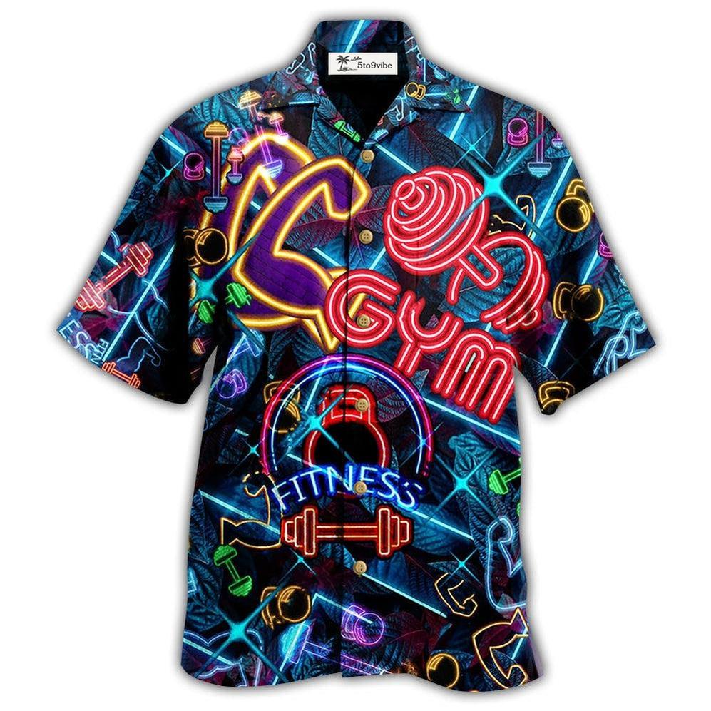 Hawaiian Shirt / Adults / S Gym Love Fitness Neon Style - Hawaiian Shirt 