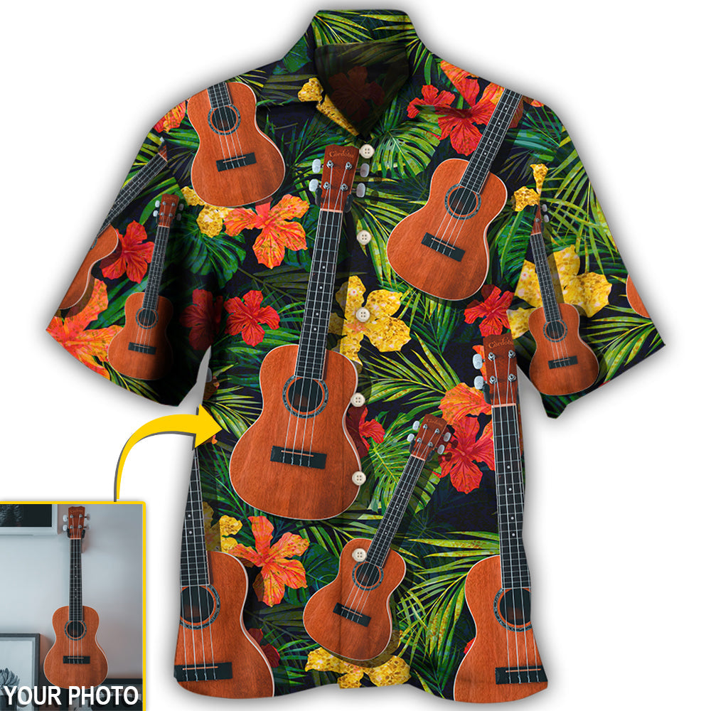 Ukulele / Adults / S Guitar Various Style Tropical Custom Photo - Hawaiian Shirt 