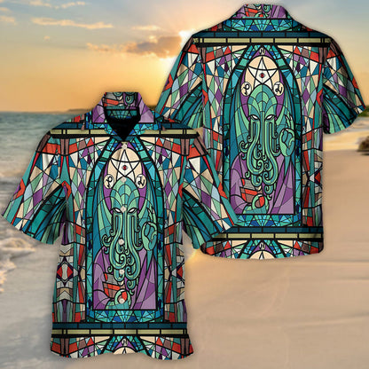 Cthulhu Church Stained Glass - Hawaiian Shirt