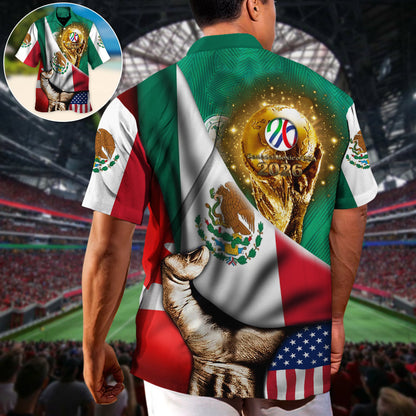 World Cup 2026 Mexico Will Be The Champion Flag Vintage - Unisex Hawaiian Shirt For Men and Women