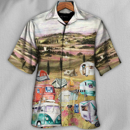 Camping Immense Meadow Art - Hawaiian Shirt 