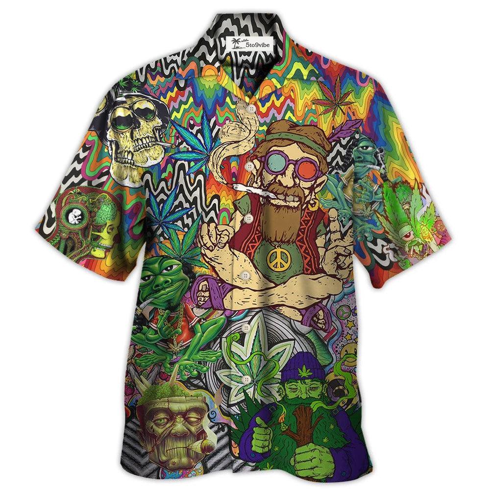 Hawaiian Shirt / Adults / S Hippie Feel Freedom From Smoking Cool Style - Hawaiian Shirt 