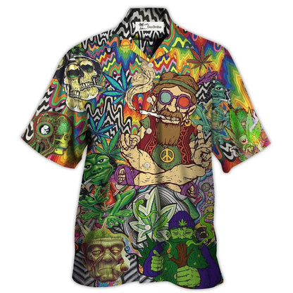 Hawaiian Shirt / Adults / S Hippie Feel Freedom From Smoking Cool Style - Hawaiian Shirt 