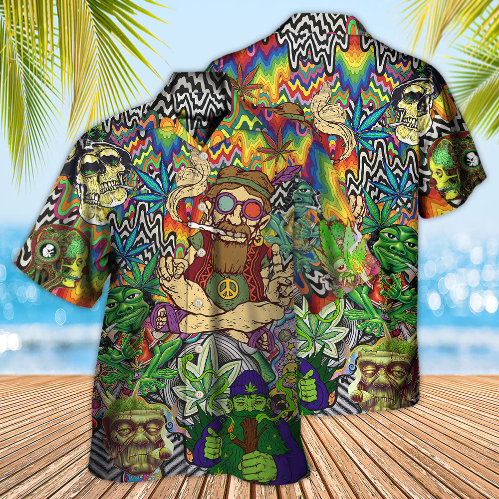 Hippie Feel Freedom From Smoking Cool Style - Hawaiian Shirt 