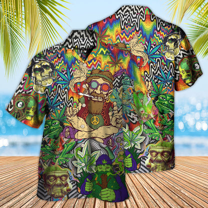 Hippie Feel Freedom From Smoking Cool Style - Hawaiian Shirt 