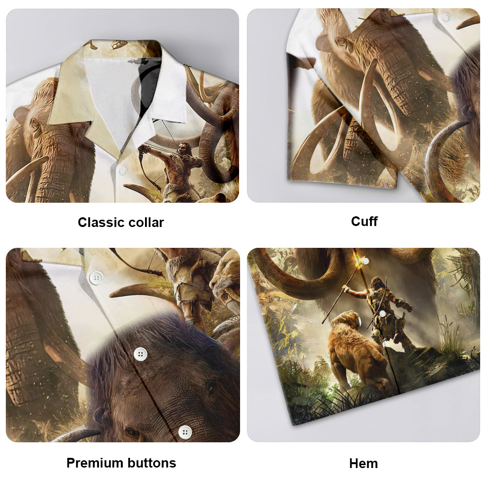 Mamut y hombre - Camisa hawaiana unisex para hombres y mujeres