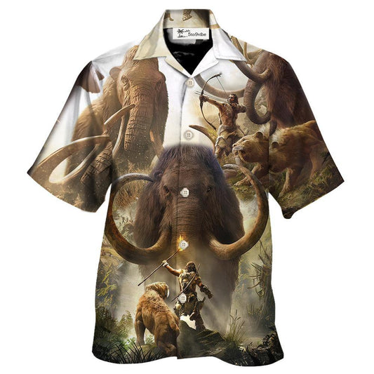 Mamut y hombre - Camisa hawaiana unisex para hombres y mujeres
