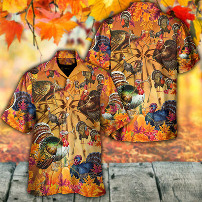 Turkey Happy Wishbone Thanksgiving - Unisex Hawaiian Shirt For Men and Women