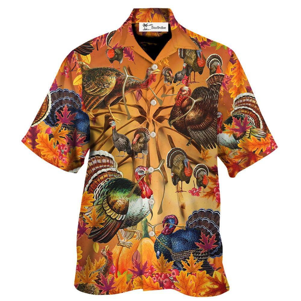Turkey Happy Wishbone Thanksgiving - Unisex Hawaiian Shirt For Men and Women
