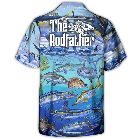 Fishing Undersea The Rodfather Tuna Fish - Unisex Hawaiian Shirt For Men and Women