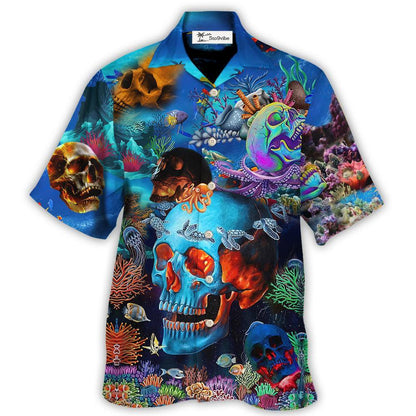 Skull Deep In The Ocean - Unisex Hawaiian Shirt For Men and Women