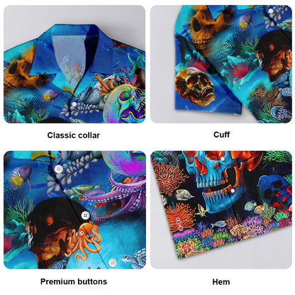 Skull Deep In The Ocean - Unisex Hawaiian Shirt For Men and Women