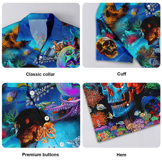 Skull Deep In The Ocean - Unisex Hawaiian Shirt For Men and Women