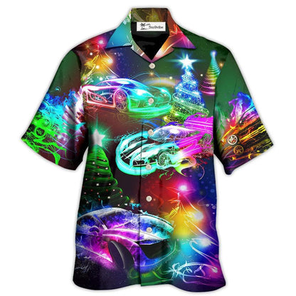 Hawaiian Shirt / Adults / S Car Racing Christmas Merry Everything Happy Always - Hawaiian Shirt 