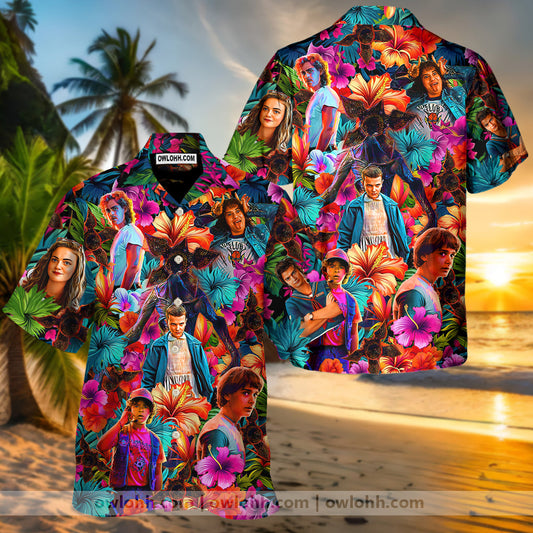 Stranger Things Synthwave Tropical Summer Special - Unisex Hawaiian Shirt For Men and Women