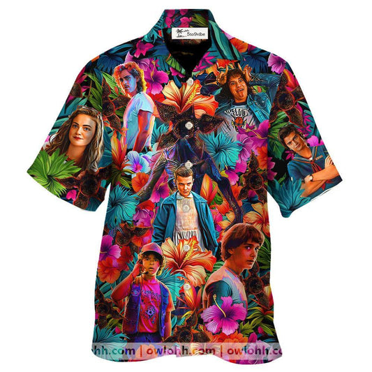 Stranger Things Synthwave Tropical Summer Special - Unisex Hawaiian Shirt For Men and Women