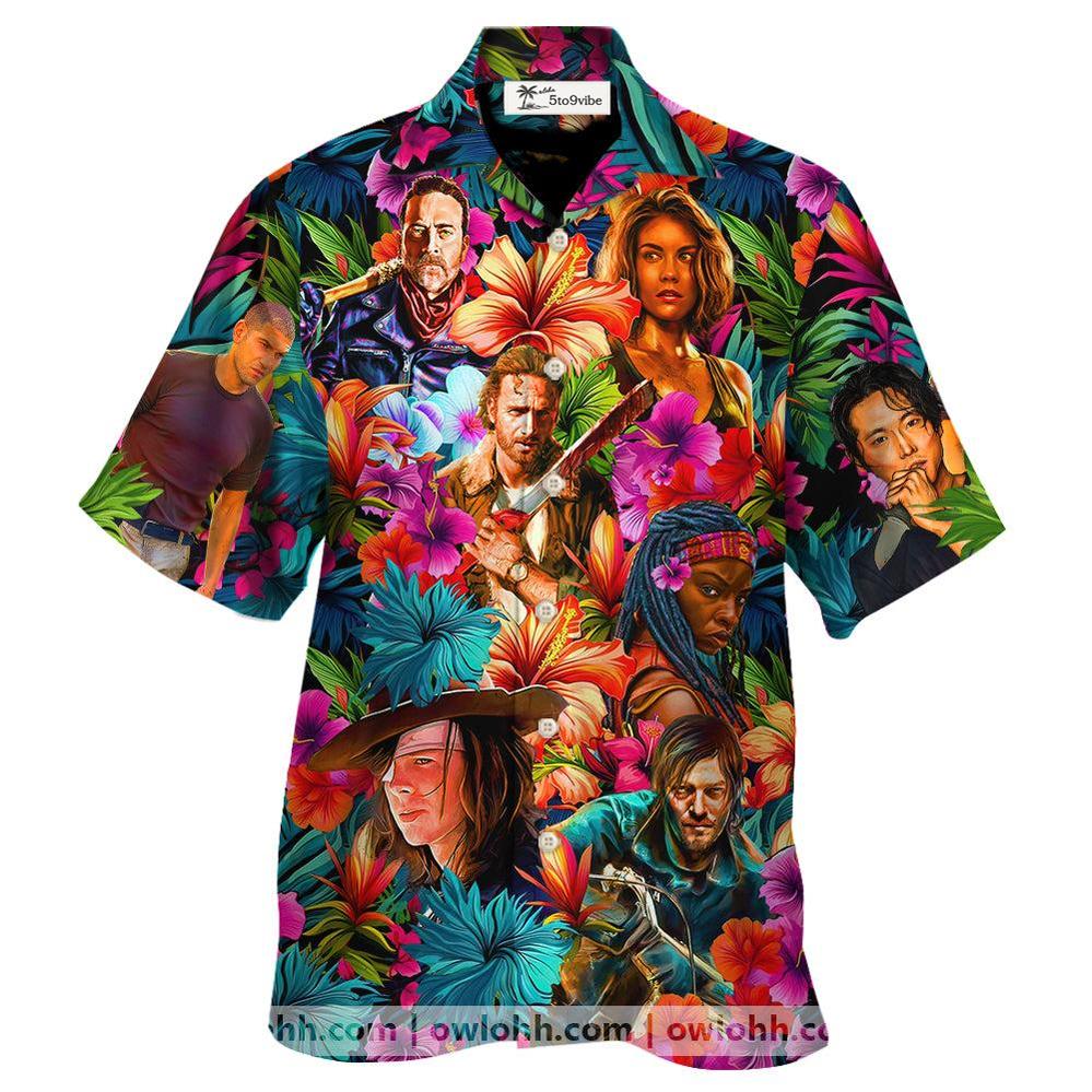 The Walking Dead Synthwave Tropical Summer Special - Unisex Hawaiian Shirt For Men and Women