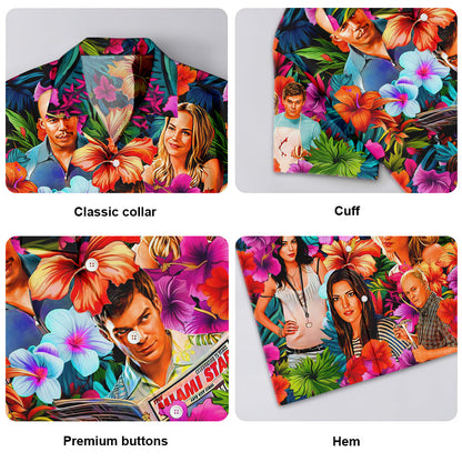 Dexter Synthwave Tropical Summer Special - Unisex Hawaiian Shirt For Men and Women