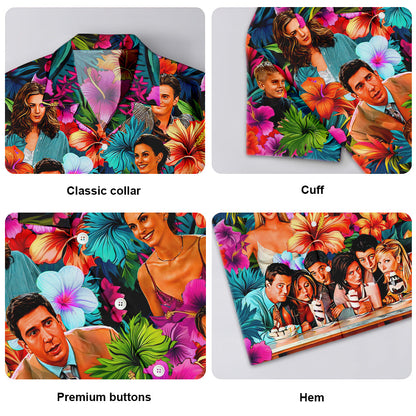 Friends Synthwave Tropical Summer Special - Unisex Hawaiian Shirt For Men and Women