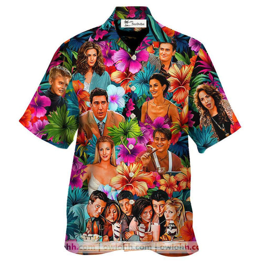 Friends Synthwave Tropical Summer Special - Unisex Hawaiian Shirt For Men and Women