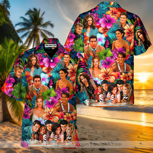 Friends Synthwave Tropical Summer Special - Unisex Hawaiian Shirt For Men and Women