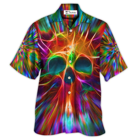Hawaiian Shirt / Adults / S Skull Rainbow Color Love Style - Hawaiian Shirt 